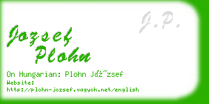 jozsef plohn business card